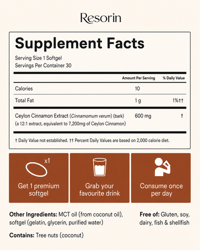 Ceylon Cinnamon 7200mg equivalent with MCT Oil
